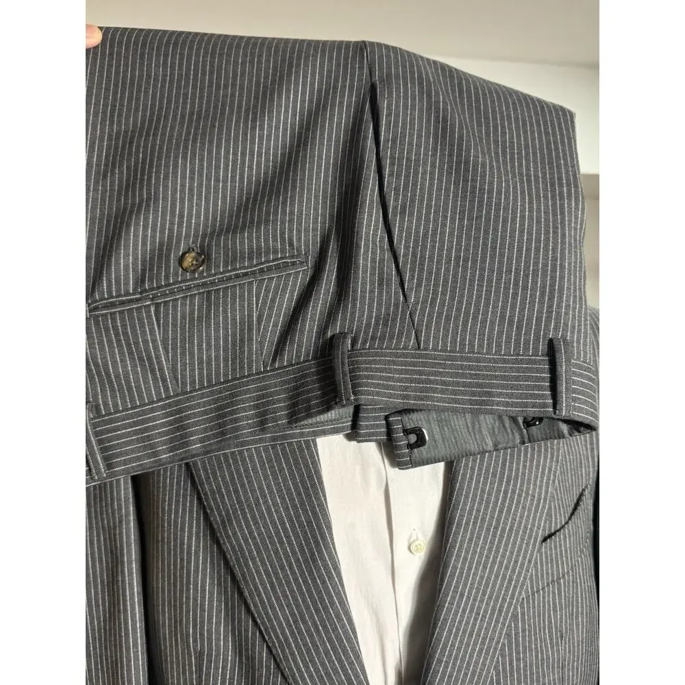 Tom Ford Gray Striped Wool 2 Piece Suit New 50R 40R 34x30.5 Trousers Notch Lapel